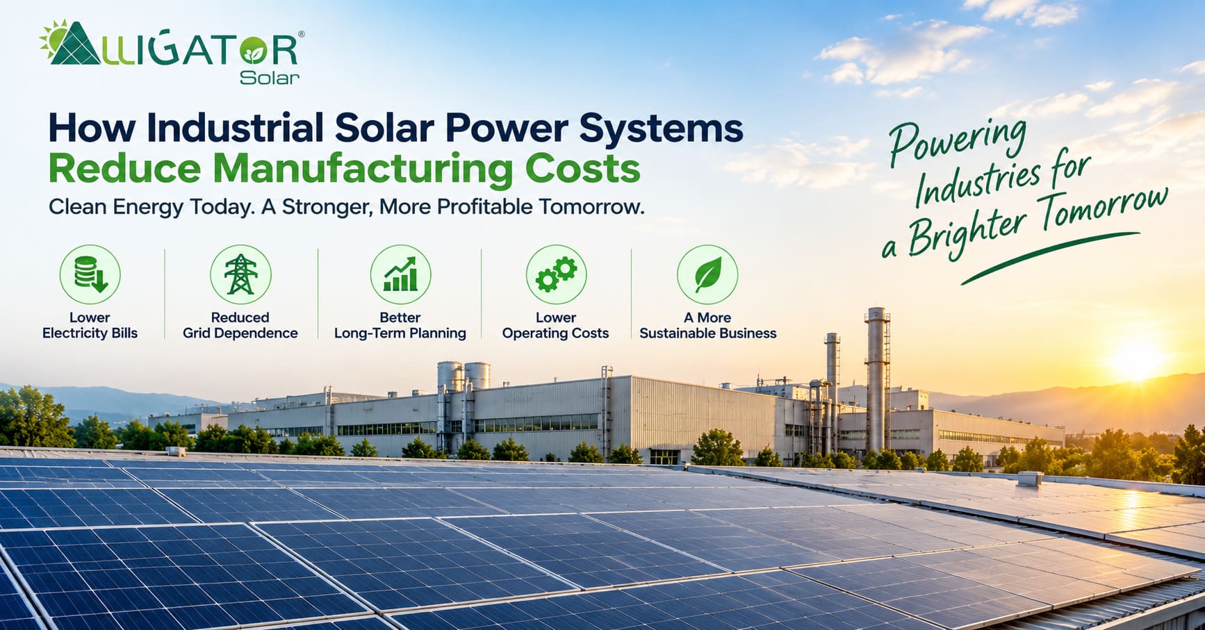 How Industrial Solar Power Systems Reduce Manufacturing Costs