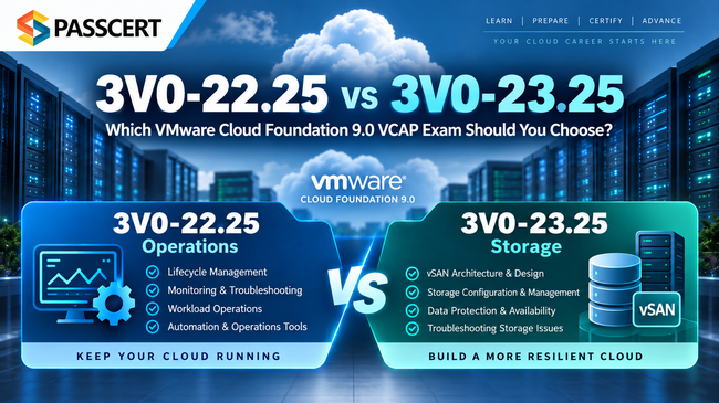 3V0-22.25 vs 3V0-23.25: Which VMware Cloud Foundation 9.0 VCAP Exam Should You Choose?