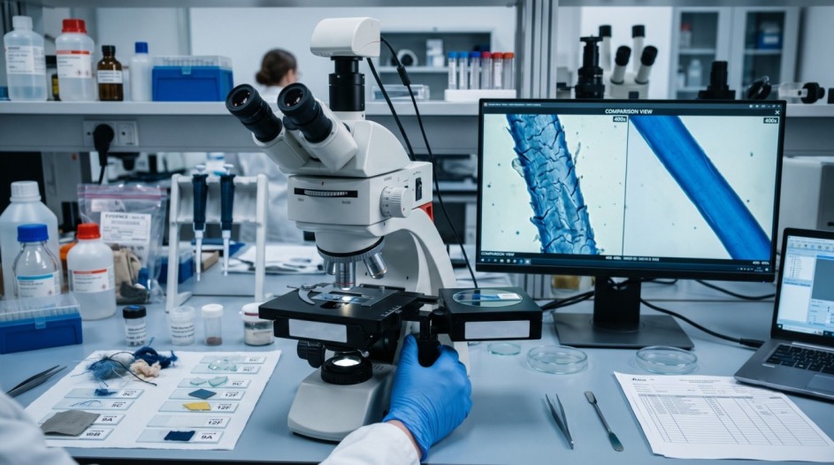 Comparing Materials Under a Forensic Microscope