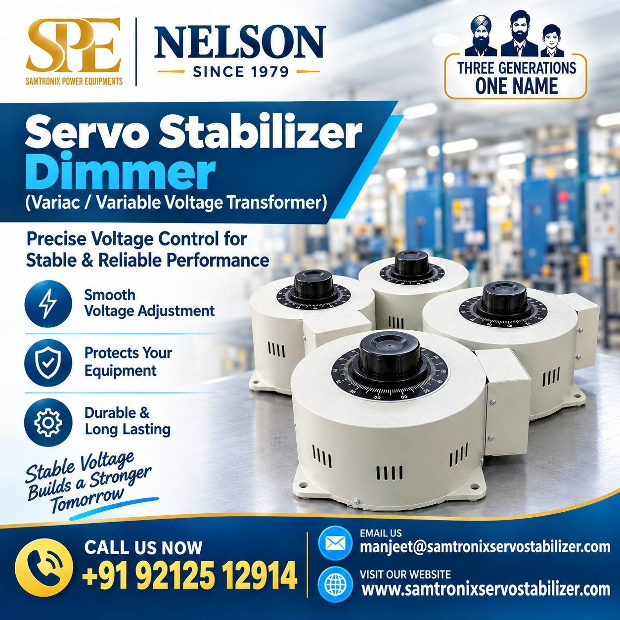Servo Stabilizer Dimmer: How Better Voltage Control Can Improve Machine Performance and Business Continuity