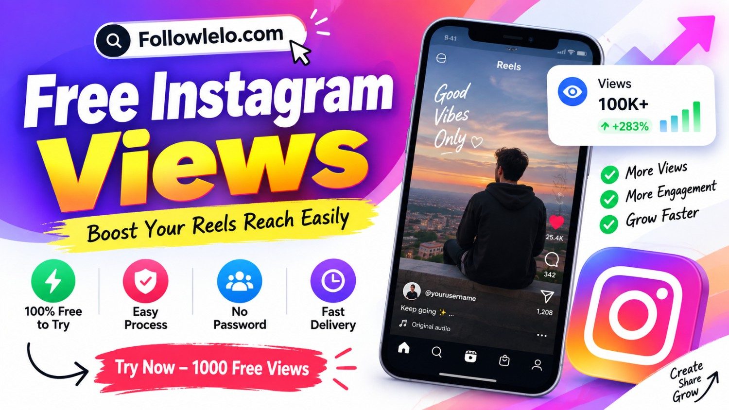Free Instagram Views: How to Get More Reel Views Using a Free Tool