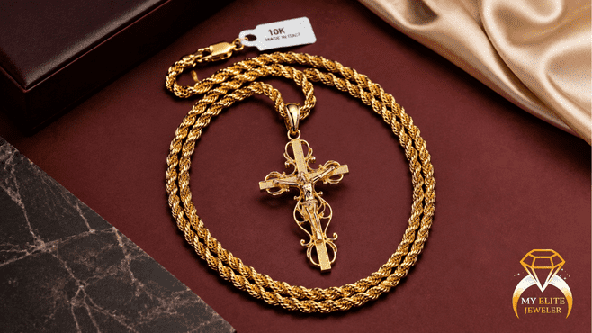 Buy 10K 14K Cuban Chain Rope Chain in Texas USA–My Elite Jeweler