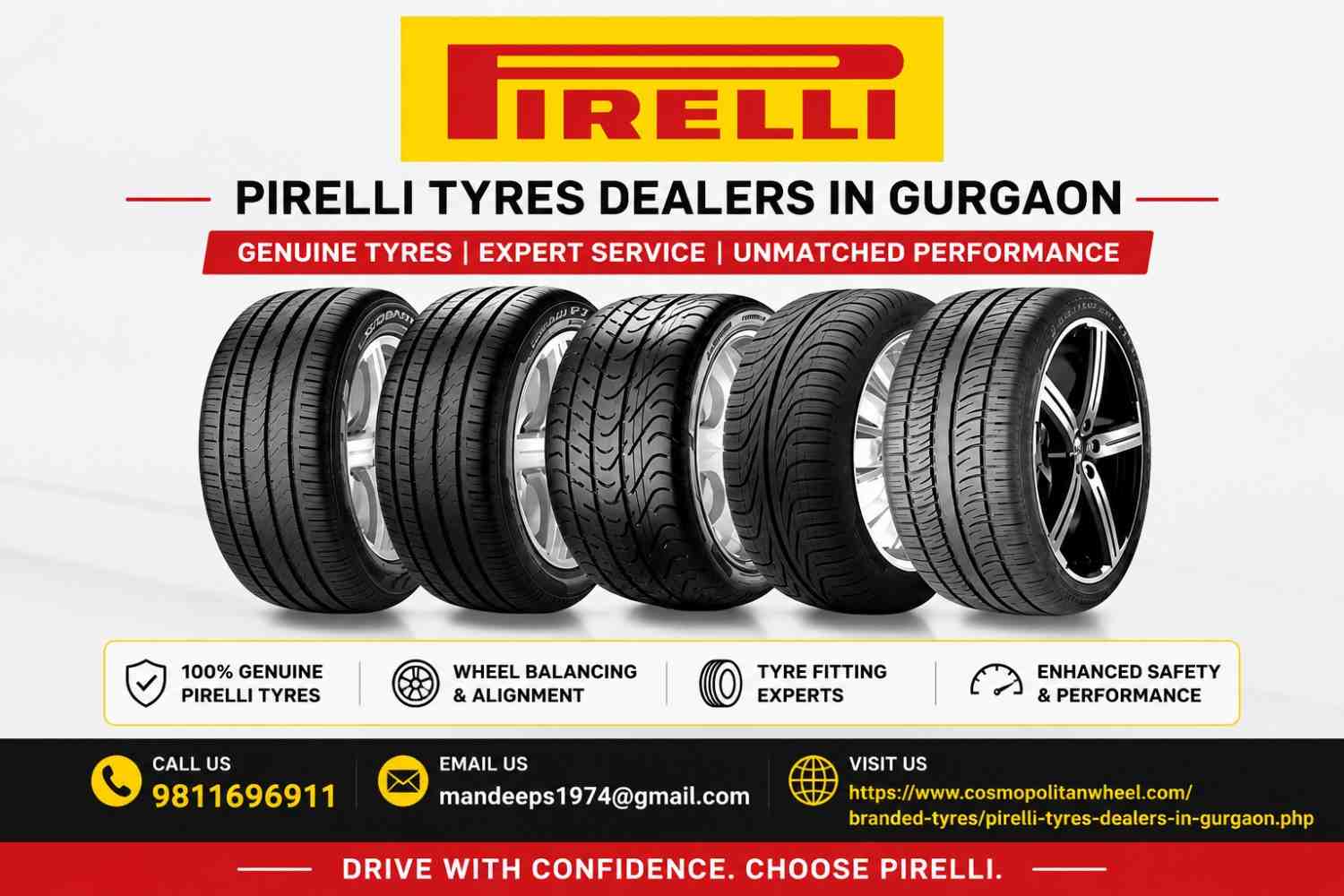 Best Pirelli Tyres dealers in Gurgaon | Cosmopolitan Wheels 