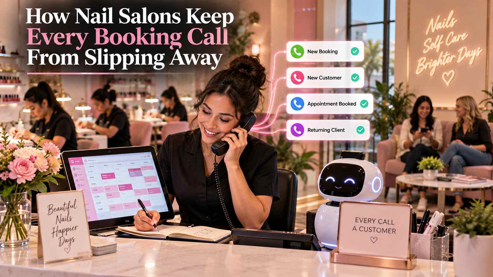 How Nail Salons Keep Every Booking Call From Slipping Away