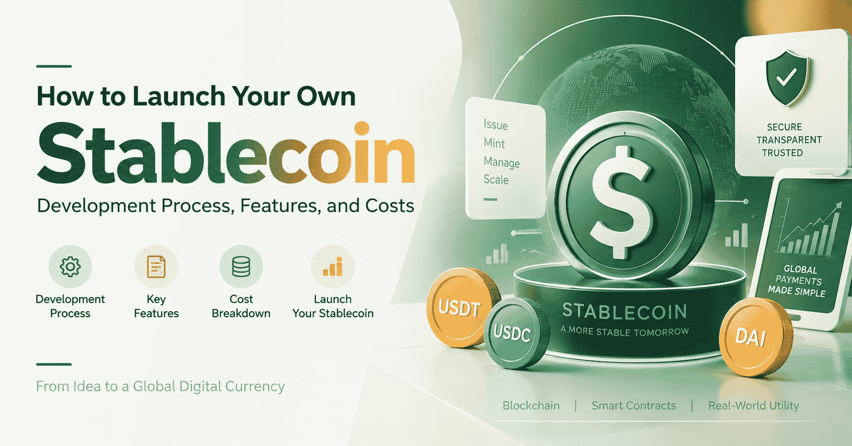How to Launch Your Own Stablecoin: Development Process, Features, and Costs