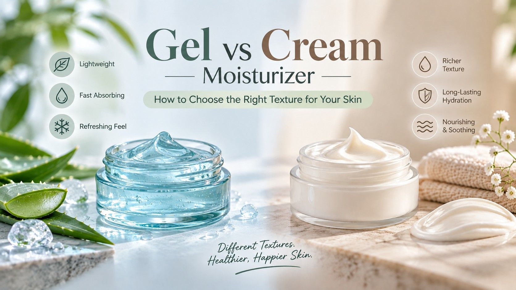 Gel vs Cream Moisturizer: How to Choose the Right Texture for Your Skin