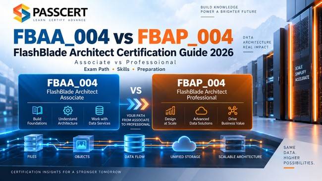 FBAA_004 vs FBAP_004: FlashBlade Architect Certification Guide 2026