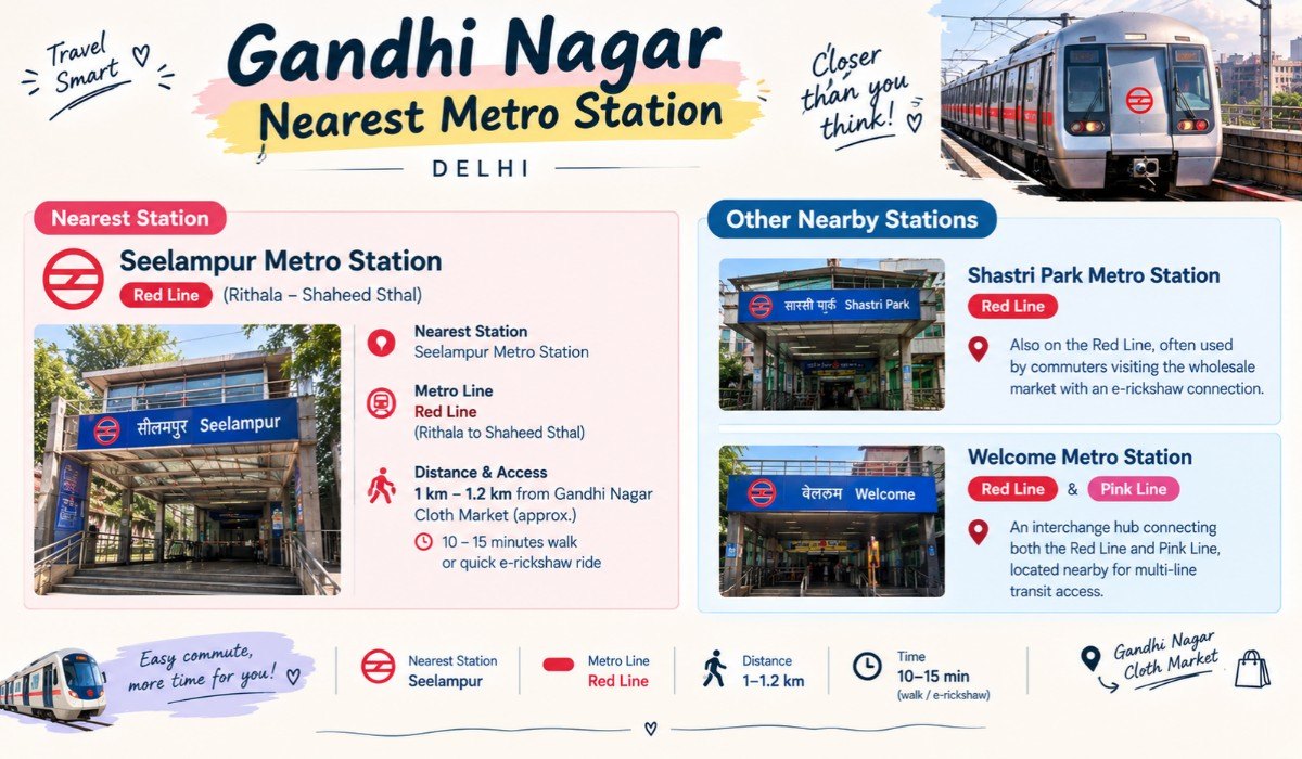 Gandhi Nagar Nearest Metro Station: A Convenient Guide for Shoppers