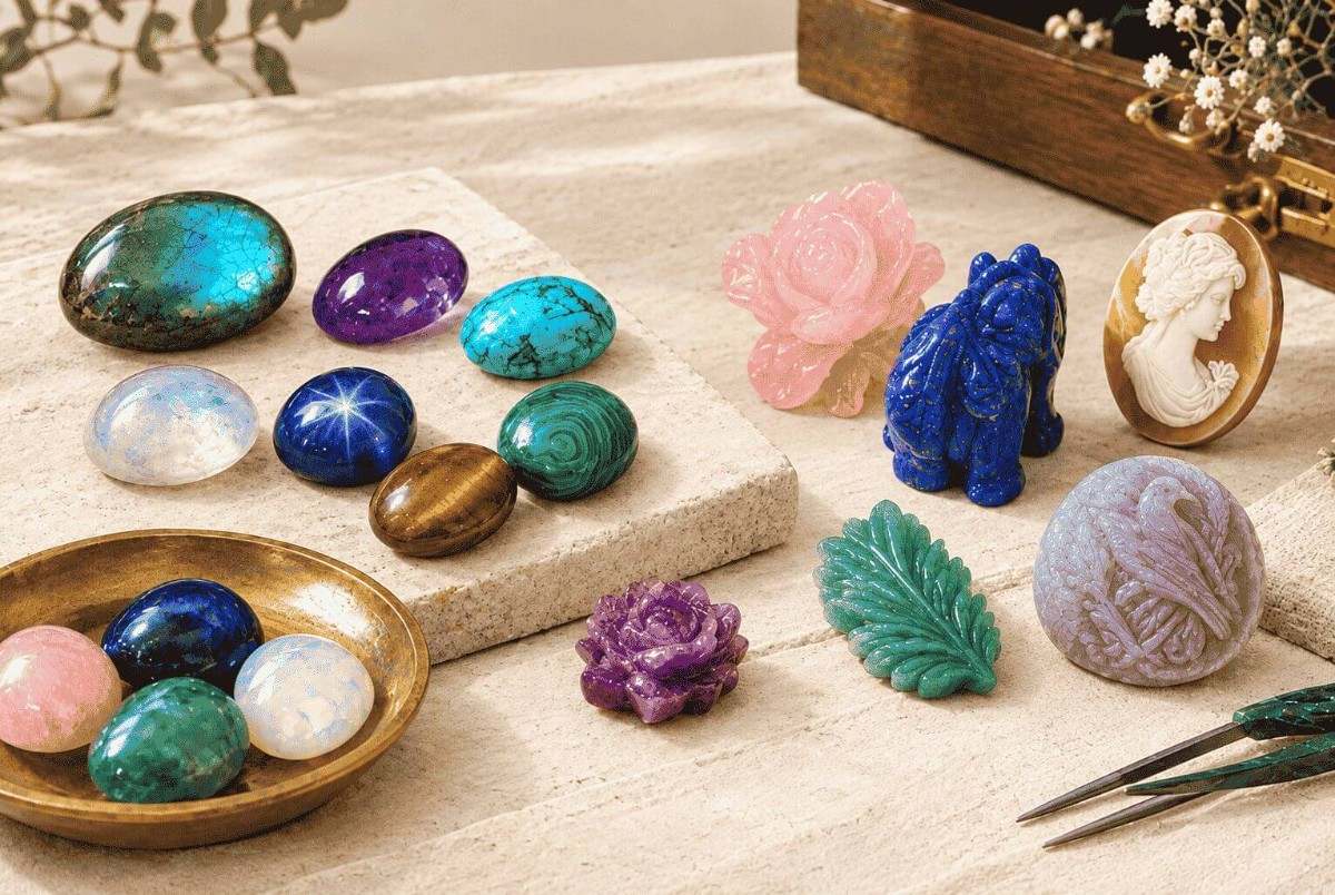 Carved Gemstones vs. Cabochons: Which Is Better for Custom Jewelry?