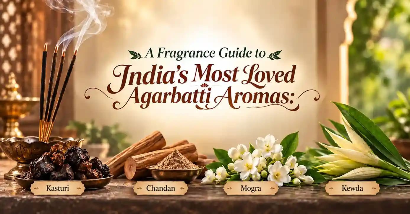 India’s Most Loved Agarbatti Fragrances: Chandan, Mogra, Kasturi & Kewda