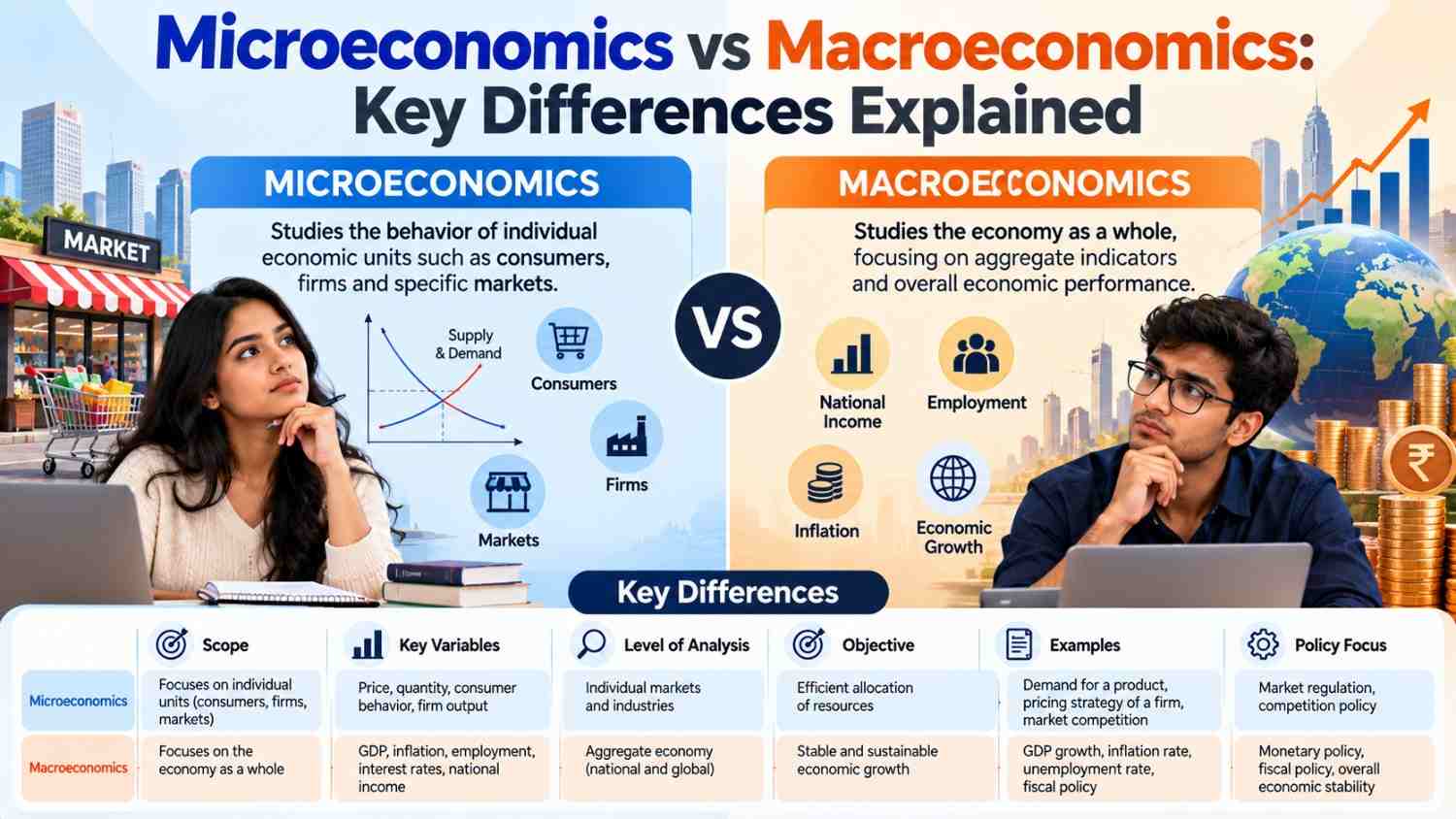 Microeconomics vs Macroeconomics: Key Differences Explained