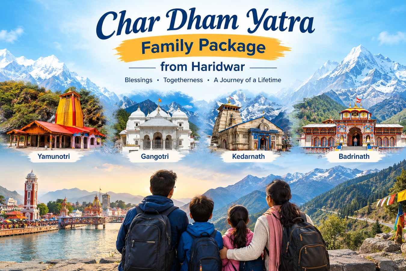Char Dham Yatra Family Package from Haridwar