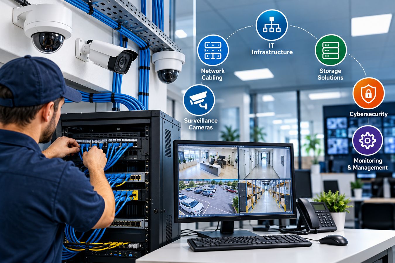How Structured Cabling Supports Modern Security Camera Systems
