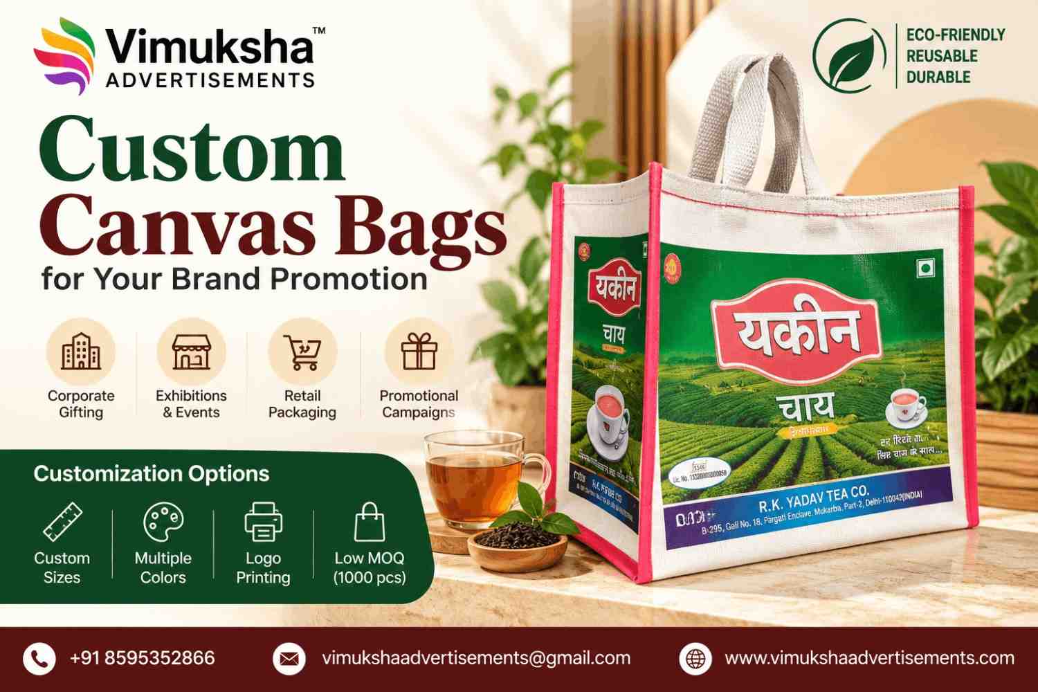 Custom Canvas Bag – A Smart Choice for Branding, Promotion, and Everyday Use