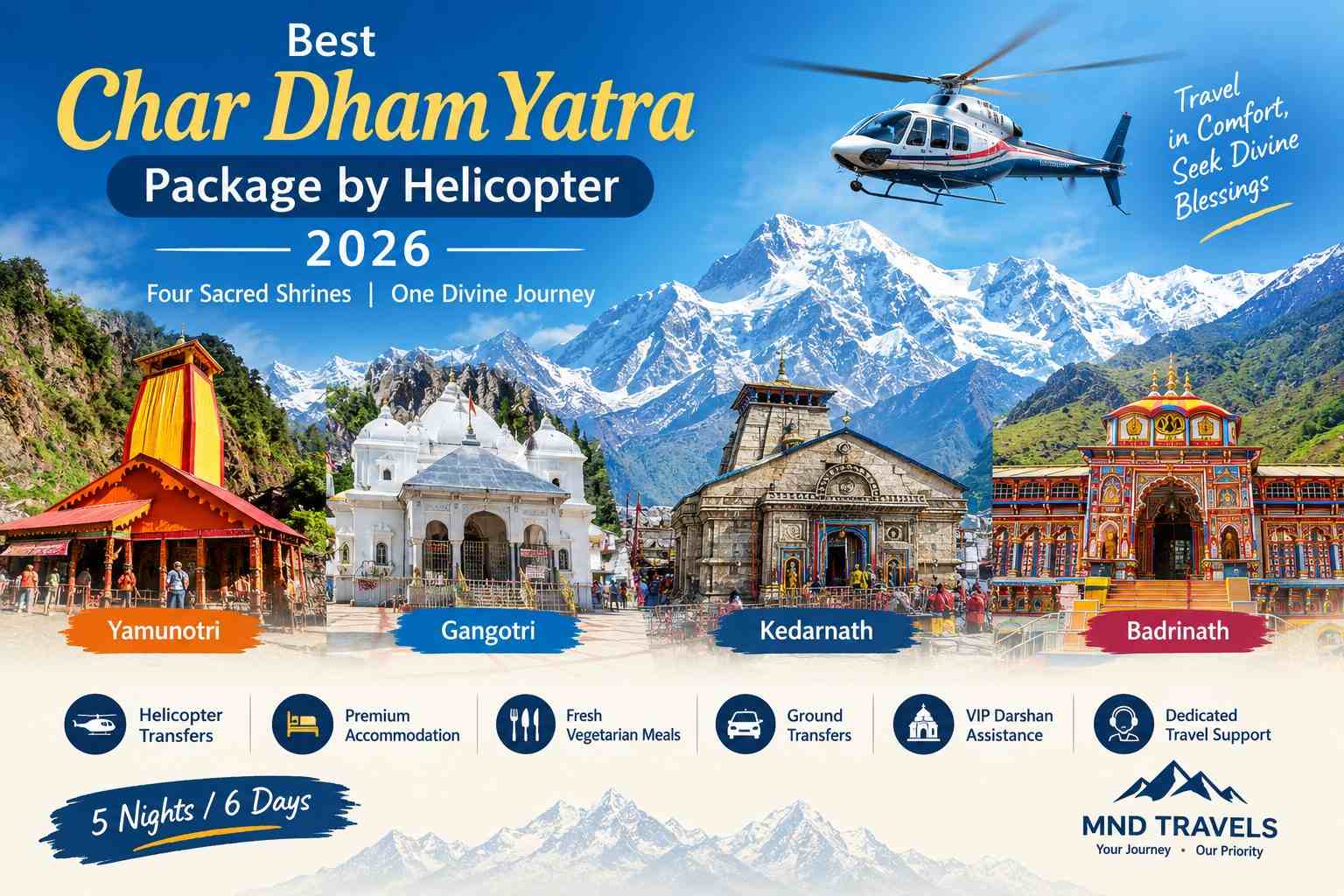 Best Char Dham Yatra Package by Helicopter 2026: A Premium Pilgrimage Experience