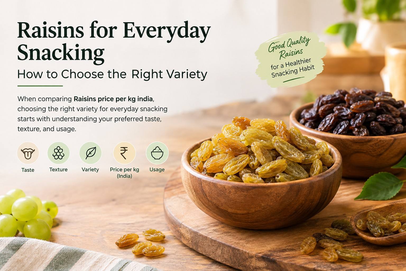Raisins for Everyday Snacking: How to Choose the Right Variety