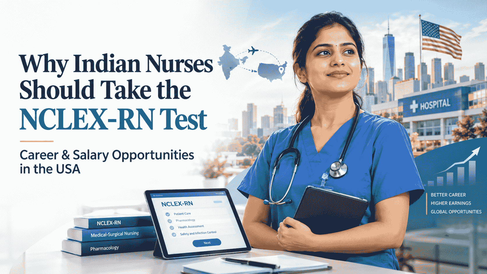 Why Indian Nurses Should Take the NCLEX-RN Test: Career and Salary in the USA