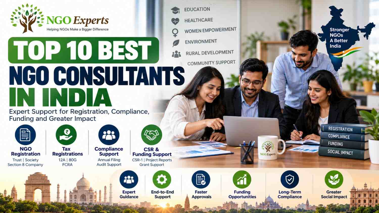 Top 10 Best NGO Consultants in India for Registration, Compliance & Funding