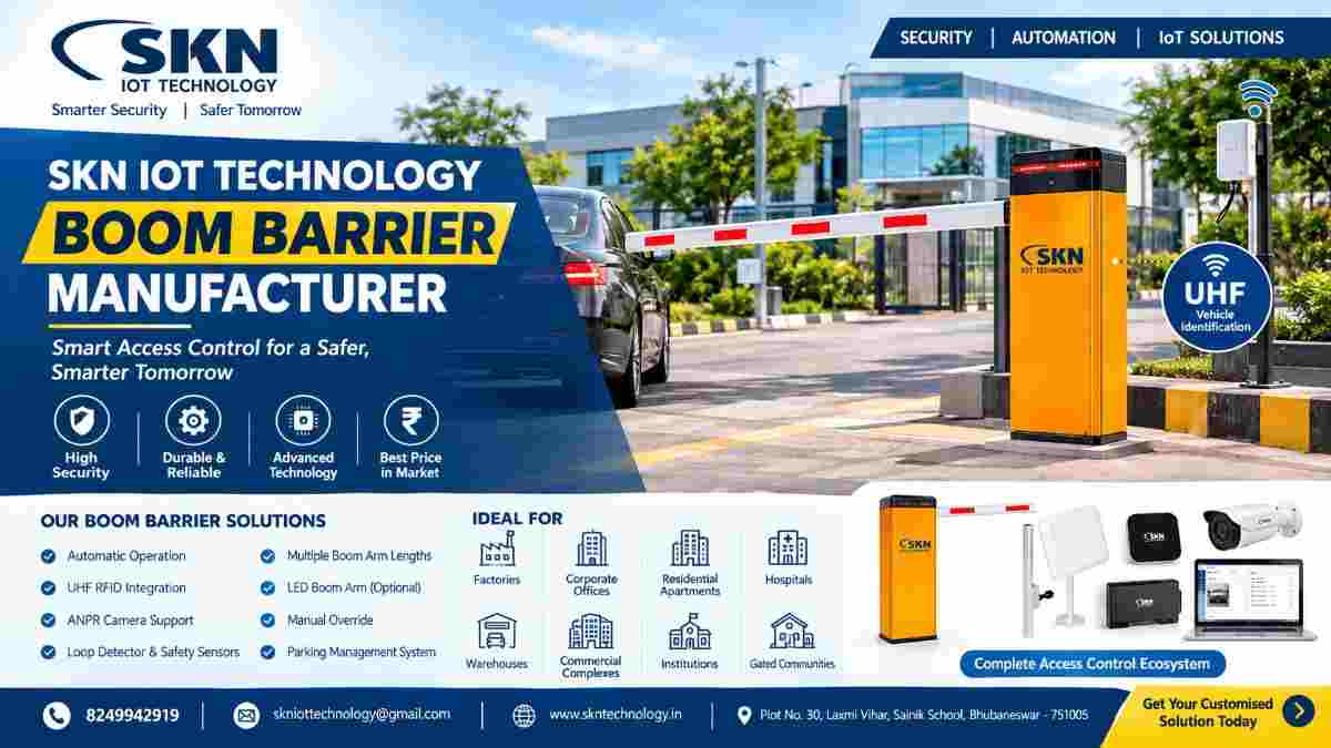 SKN Boom Barrier Manufacturer – Smart Automatic Access Control Solutions in Bhubaneswar