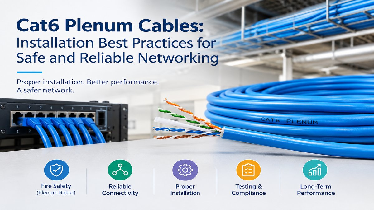 Cat6 Plenum Cables: Installation Best Practices for Safe and Reliable Networking