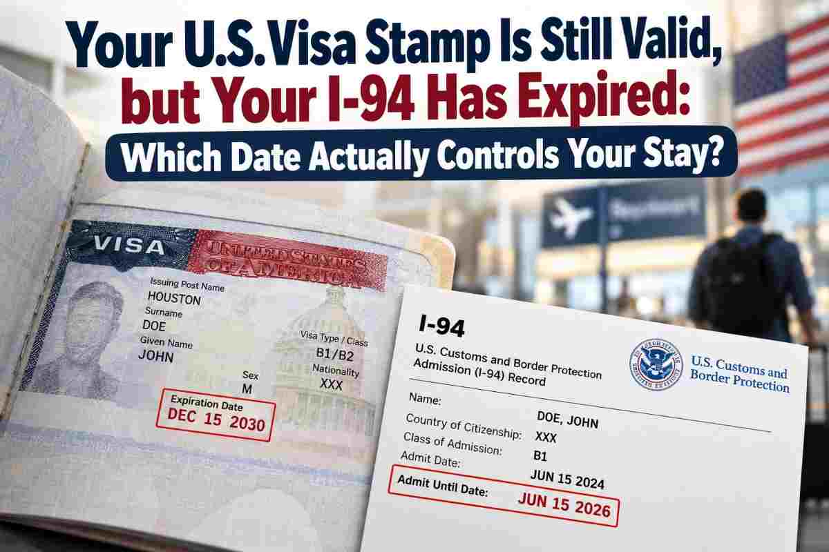 Your U.S. Visa Stamp Is Still Valid, but Your I-94 Has Expired: Which Date Actually Controls Your Stay?