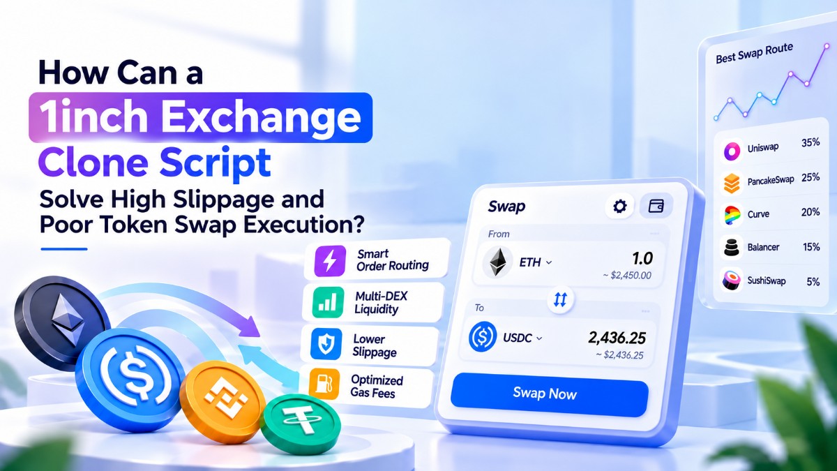 How Can a 1inch Exchange Clone Script Solve High Slippage and Poor Token Swap Execution?