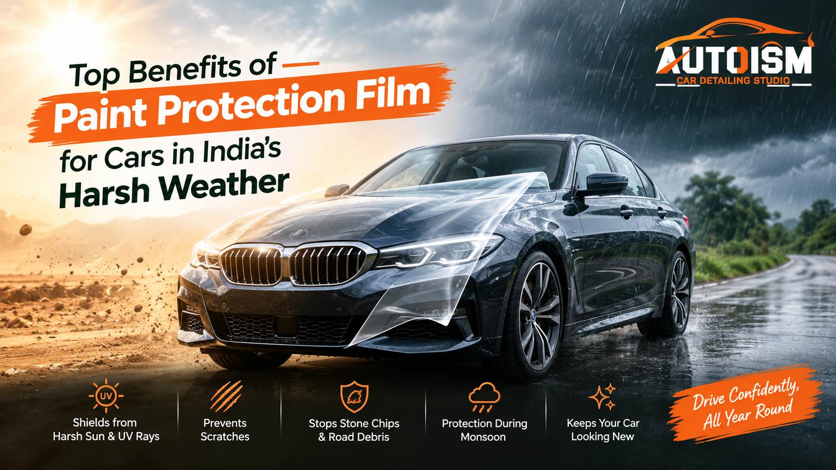 Top Benefits of Paint Protection Film for Cars in India's Harsh Weather