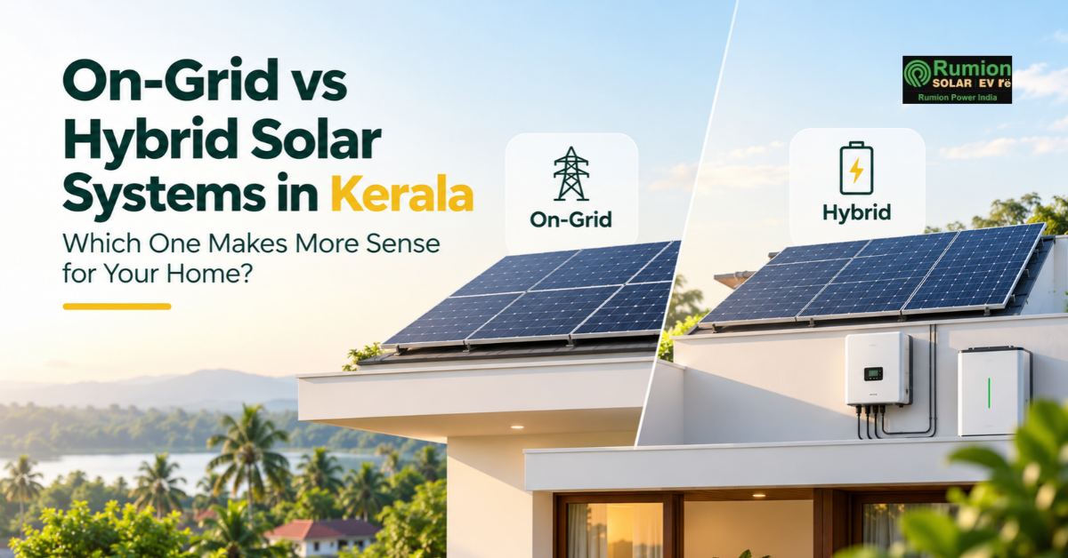 On-Grid vs Hybrid Solar Systems in Kerala: Which One Makes More Sense for Your Home?