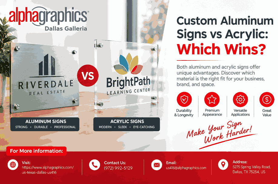 Custom Aluminum Signs vs Acrylic: Which Wins?