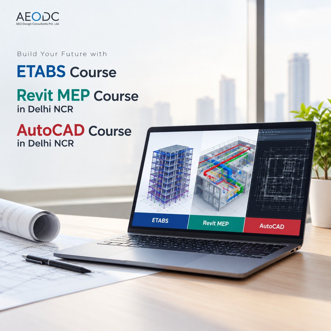 Best ETABS, Revit MEP and AutoCAD Courses in Delhi NCR – AEODC