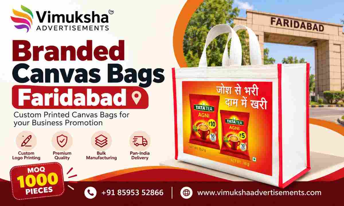 Branded Canvas Bags Faridabad – Premium Custom Printed Bags for Business Promotion
