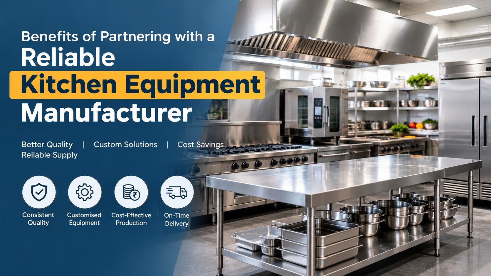Benefits of Partnering with a Reliable Kitchen Equipment Manufacturer