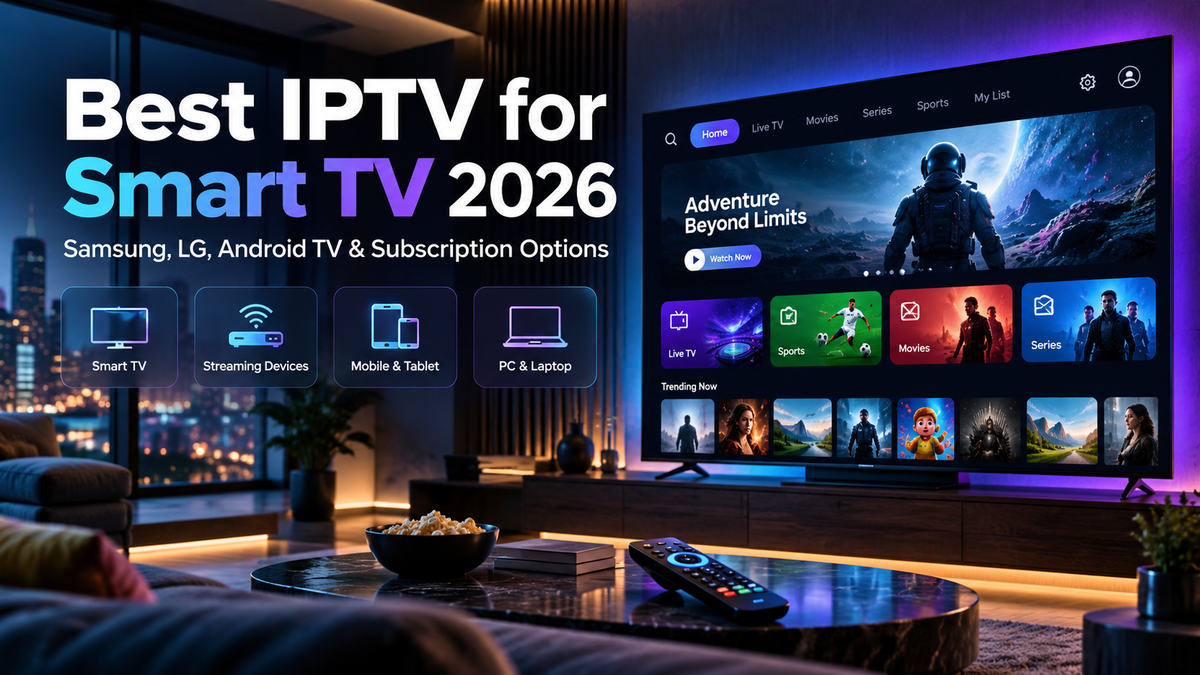 Best IPTV for Smart TV 2026: Samsung, LG, Android TV & Subscription Options