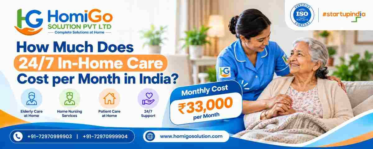 How much does 24/7 in home care cost per month in India?