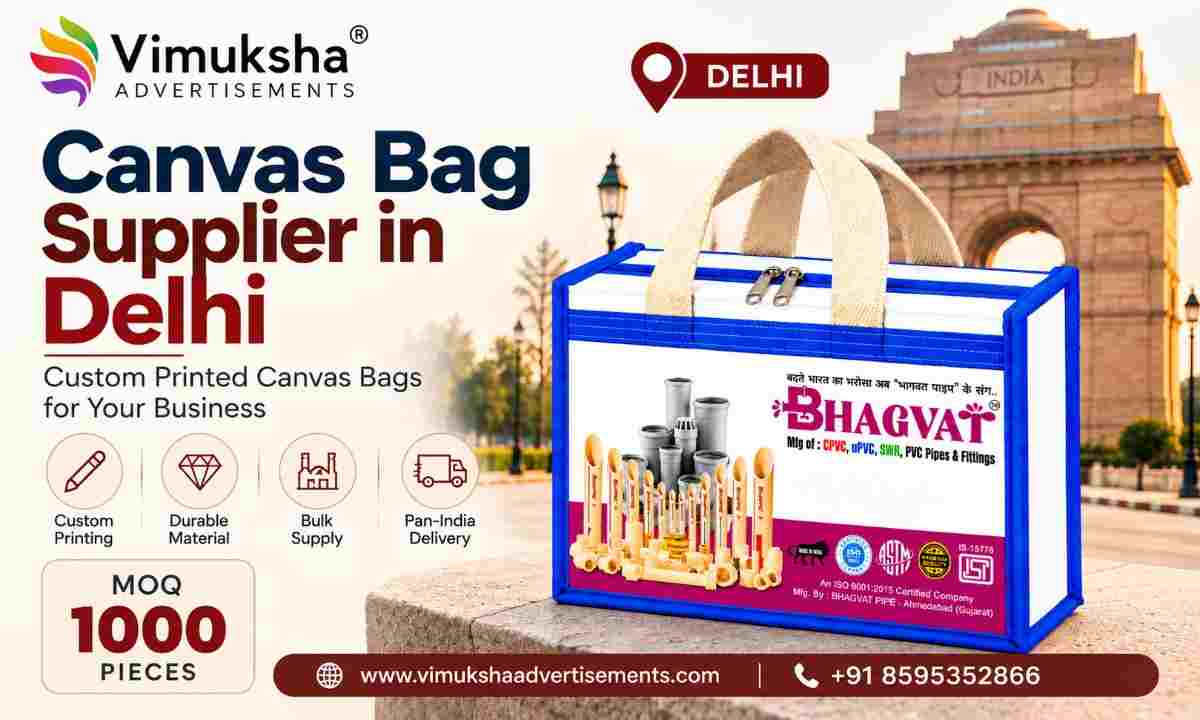 Canvas Bag Supplier in Delhi – Premium Quality Custom Canvas Bags by Vimuksha Advertisements