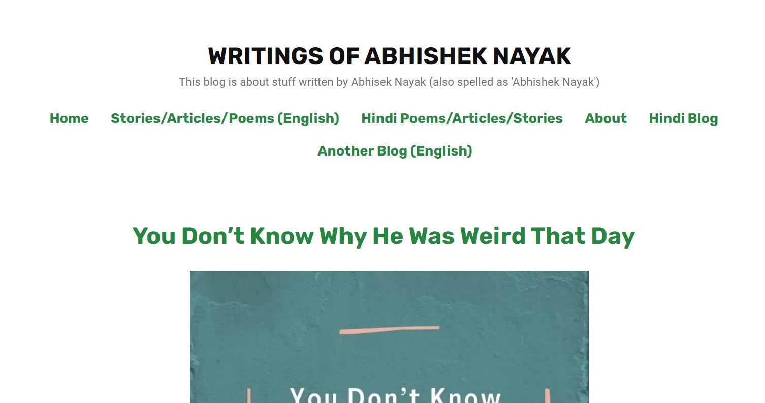Writings of Abhishek Nayak