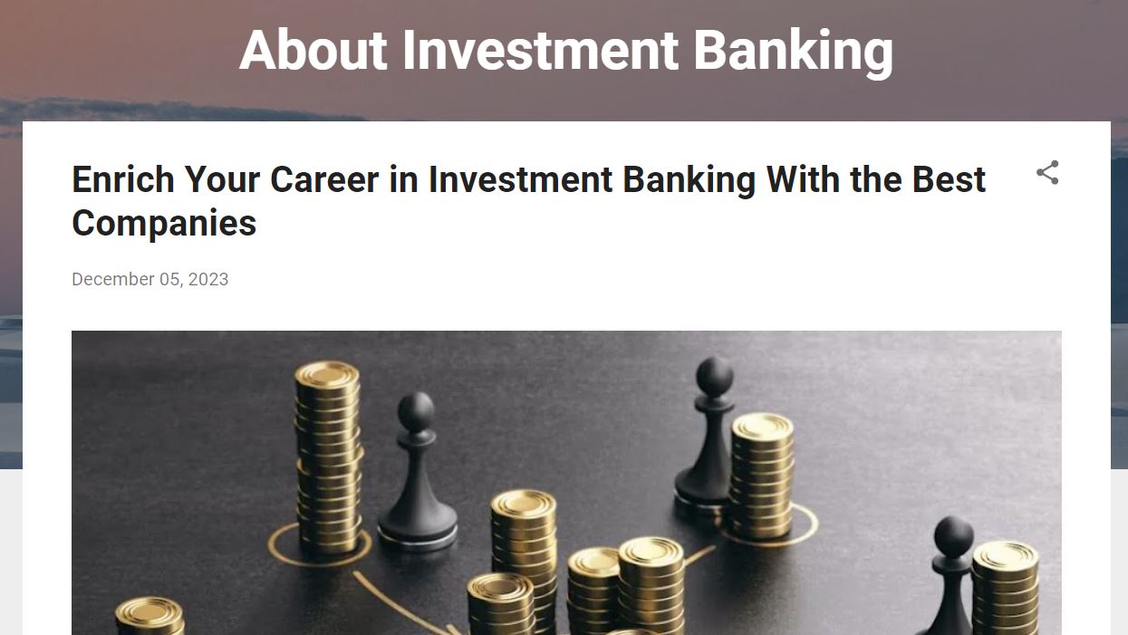 About Investment Banking