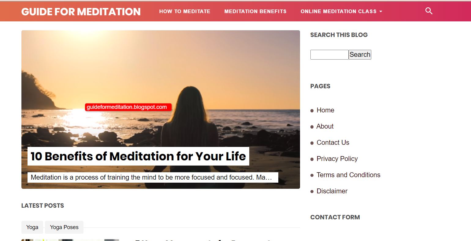 Guide For Meditation