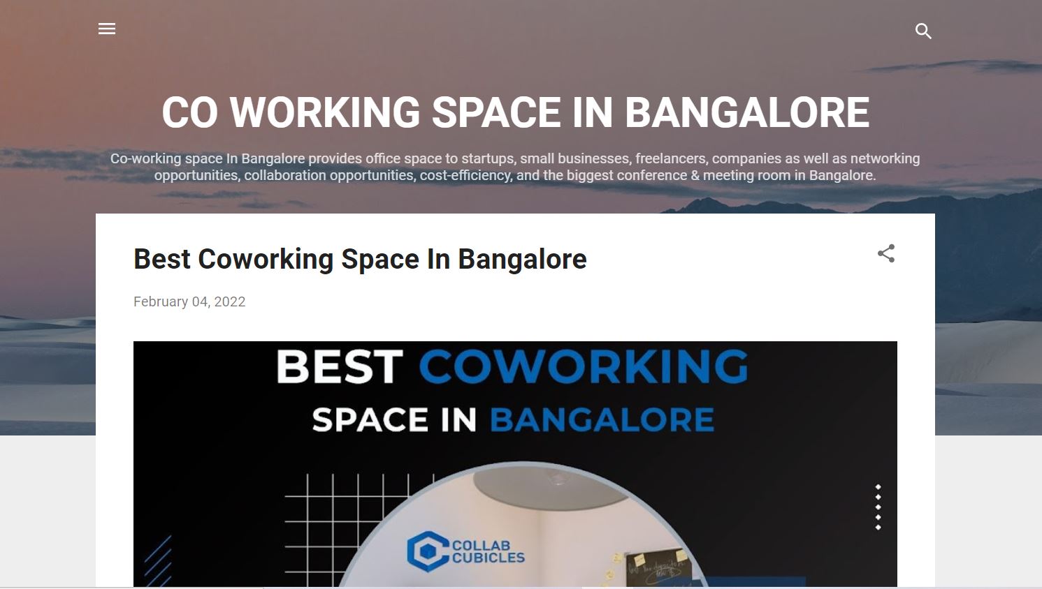CO working space in bangalore