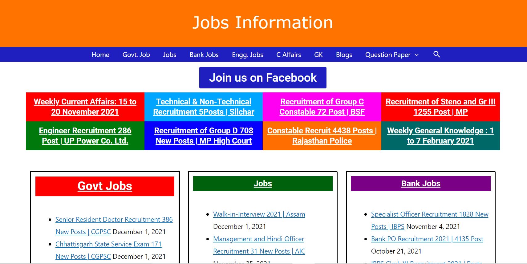 Jobs Information