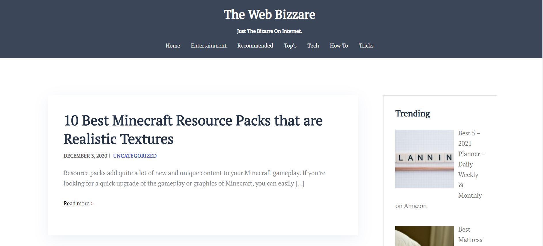 The Web Bizzare