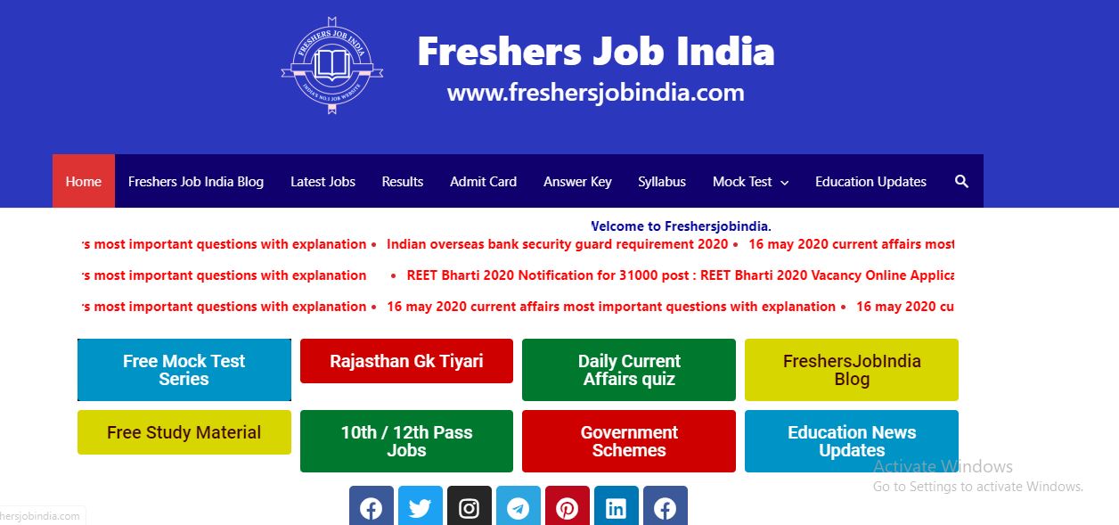 Freshers Job India