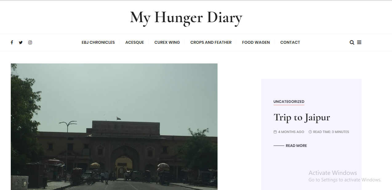 My Hunger Diary