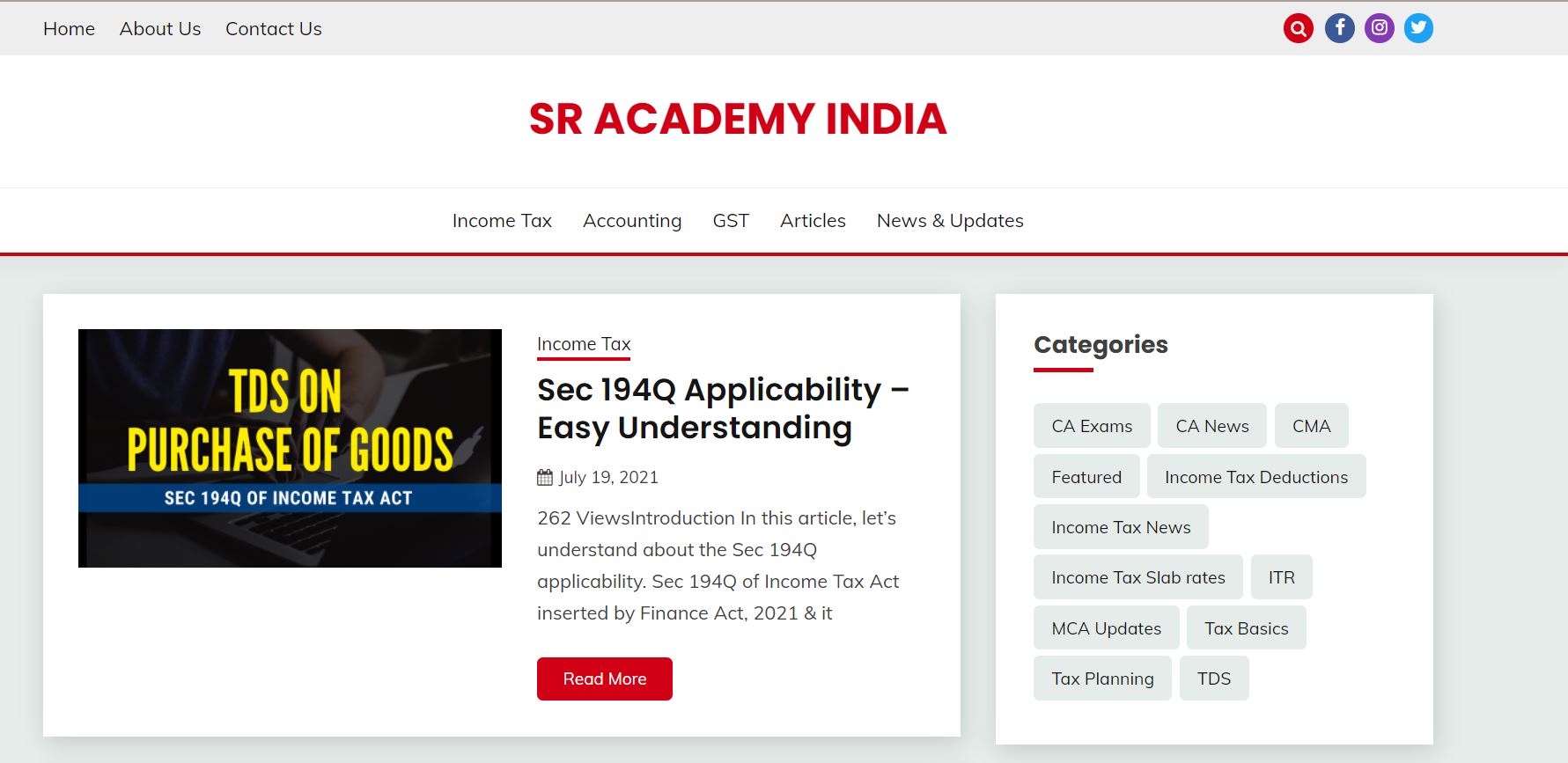 SR Academy India
